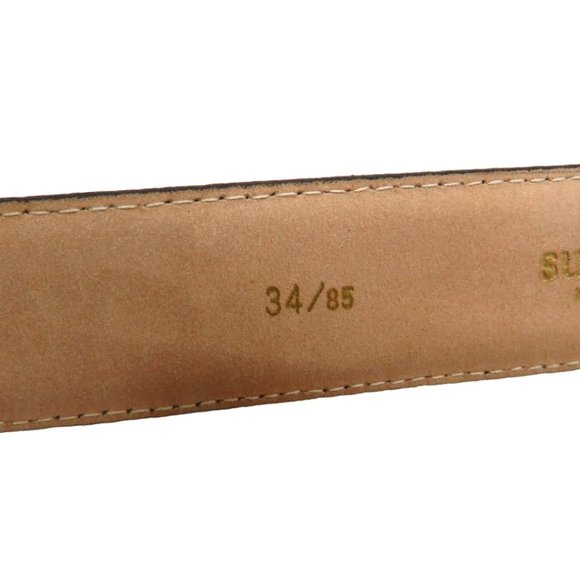 Black Leather Dress Belt with Silver Tone Buckle 0273 13 - Picture 3 of 10